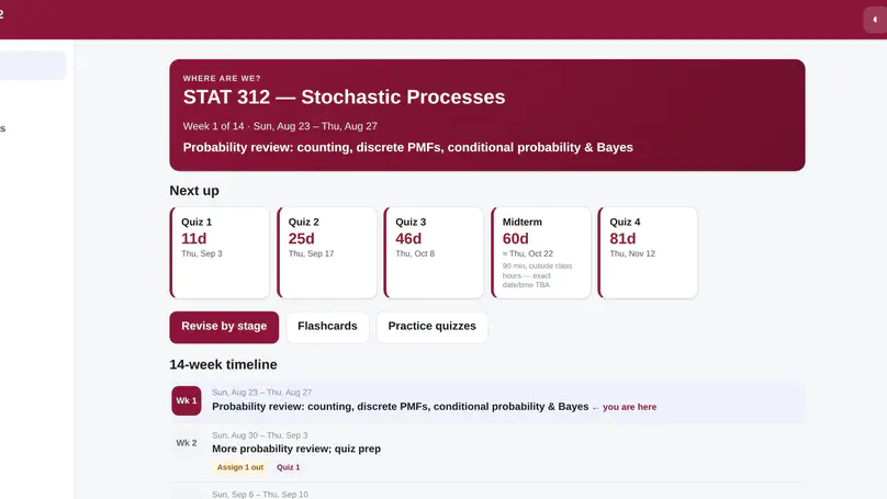 STAT 312 Revision — Stochastic Processes